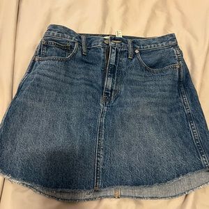 Madewell denim mini skirt